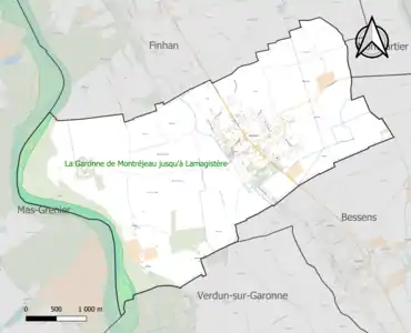 Carte de la ZNIEFF de type 1 sur la commune.