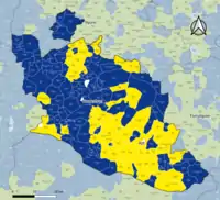 Candidat arrivé en tête au 2d tour par commune.  Emmanuel MacronMarine Le PenÉgalité