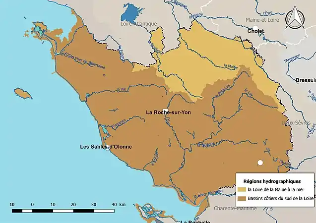 La Vendée est dans une seule région hydrographique.