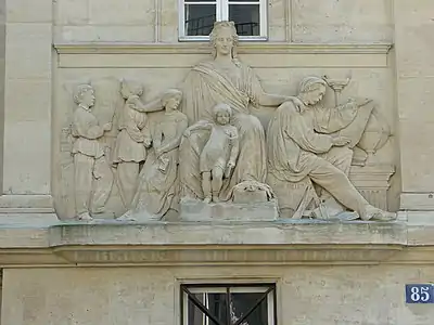 La Ville de Paris apporte l'instruction au peuple (1850), Paris, École mutuelle.