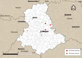 Carte des communes avec sites Seveso