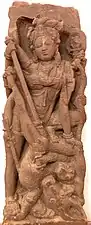 Durga tuant Mahishasura, Temple Sirpur du 9e siècle, Chhattisgarh.