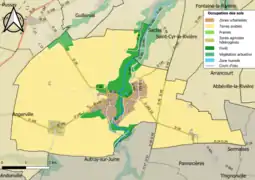 Carte des infrastructures et de l’occupation des sols en 2018.