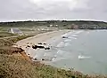 La baie des Trépassés vue du nord depuis le GR 34 venant de la pointe de Kerludu.