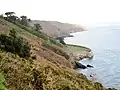 Les falaises à proximité du fort du Mengant.