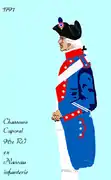 96e régiment d’infanterie de ligne de 1791 à 1792