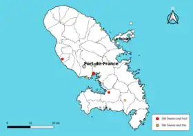 Carte des communes avec sites Seveso