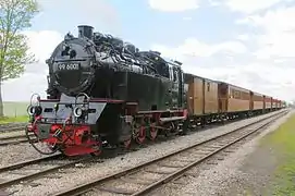 La 131T 99 6001 du Chemin de fer du Harz à Saint-Valery-Canal en 2016.