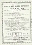 Inauguration de la statue de Leperdit. Archives de Rennes, 9 Fi 14.