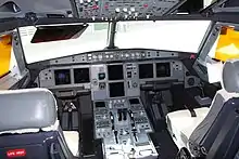 Cockpit d'un A318.