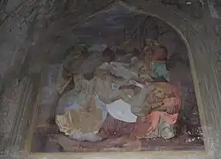 Fresque des frères Avondo : Déposition du Christ.