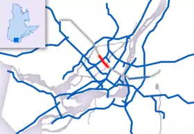 Carte de l'autoroute 19.