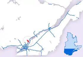 Carte de l'autoroute 31.