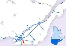 Carte de l'autoroute 35.