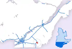 Carte de l'autoroute 410.