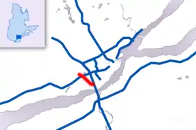 Carte de l'autoroute 540.