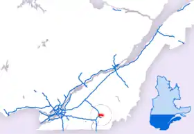 Carte de l'autoroute 610.