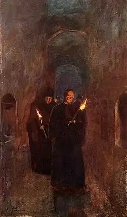 « A Procession in the Catacomb of Callistus », Alberto Pisa, 1905.
