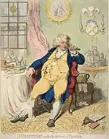 Un goinfre dans les horreurs de la digestion (1792)