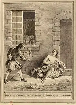 Image illustrative de l’article L'Homme qui court après la fortune et l'Homme qui l'attend dans son lit