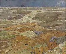 A. Y. Jackson : Tranchées près d'Angres (1918)Collection du Musée canadien de la guerre