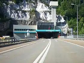 Le tunnel des Karawanken entre l'Autriche et la Slovénie