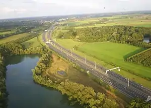 La route européenne 25 au niveau d’Utrecht.