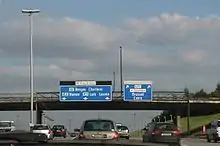 Vue de l'échangeur de Zaventem depuis le ring de Bruxelles.