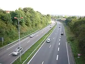 L'A20 dans sa traversée de Limoges.