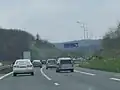 L'autoroute au niveau  de l'aire de service « Pech-Montat ».