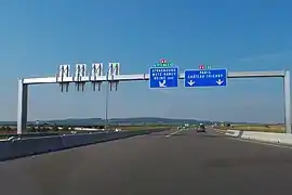 Extrémité Ouest de l'A344, bifurcations vers l'A4.