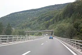 Vue des tabliers du viaduc du Tacon