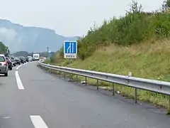 De 3 à 2 voies, autoroute A43, Savoie.