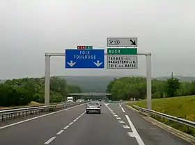 La E80 près de Tarbes en France.