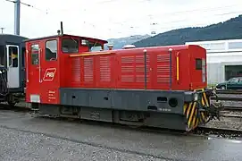 Le locotracteur Schöma du Appenzeller Bahnen.