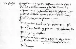 "De Boysono", extrait du folio 50 du manuscrit B 1054 des Archives départementales des Bouches-du-Rhône, daté de 1333 et relatif aux droits du roi sur le village de Bouyon.