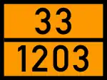 Pictogramme orange sur lequel sont mentionnés deux nombres en noir.