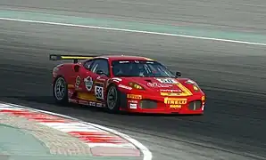 Une Ferrari F430 GTC de l'écurie AF Corse, écurie titrée en FIA GT, catégorie GT2, depuis 2006.