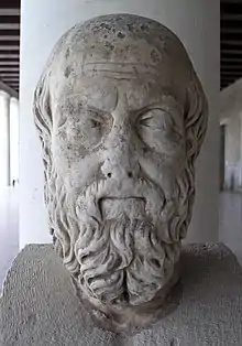 Photographie du buste d'Hérodote, principale source antique sur les guerres médiques