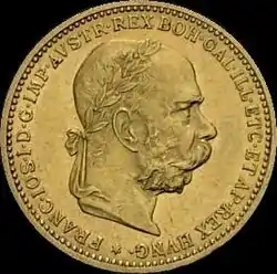 Pièce de 20 couronnes en or de 1905
