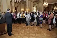 Les membres de l'Association internationale des femmes juges reçues à l'ambassade des États-Unis à Buenos Aires en 2018.