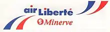 Logo de l'alliance Air Liberté/Minerve 1991.