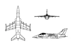 vue en plan de l’avion