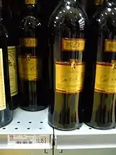 Bouteilles de l'AOC Buzet en supermarché