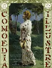 Le supplément bimensuel Comœdia illustré du 5 avril 1911 avec l'actrice Arlette Dorgère en robe Paquin