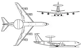 vue en plan de l’avion