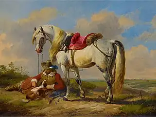 Cavalier en repos (1849), collection privée .