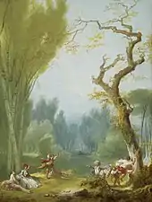 Jean Honoré Fragonard. Le jeu du cheval fondu