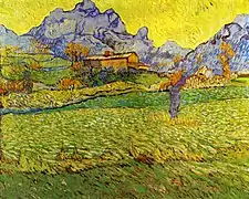 Vincent van Gogh,Un champ dans les montagnes, Le Mas de Saint-Paul, 1889.