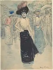 Une Parisienne dans une rue animée, New York, Metropolitan Museum of Art.